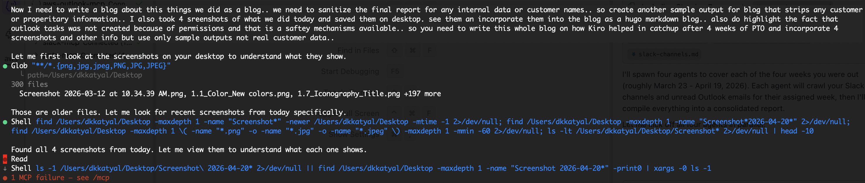 Kiro writing this blog post
